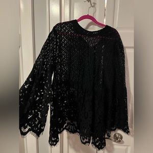 Lane Bryant Lace Mock Neck Tunic